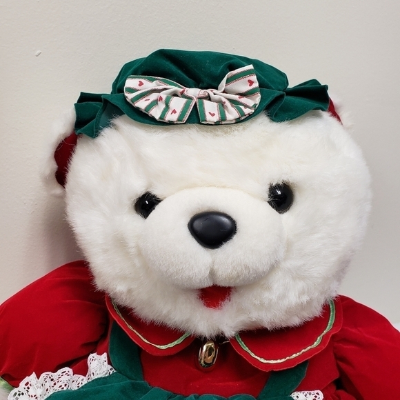 Kmart 20" Christmas Holiday Momma Teddy Bear 1992 Vintage Stuffed Animal Plush - Picture 3 of 8